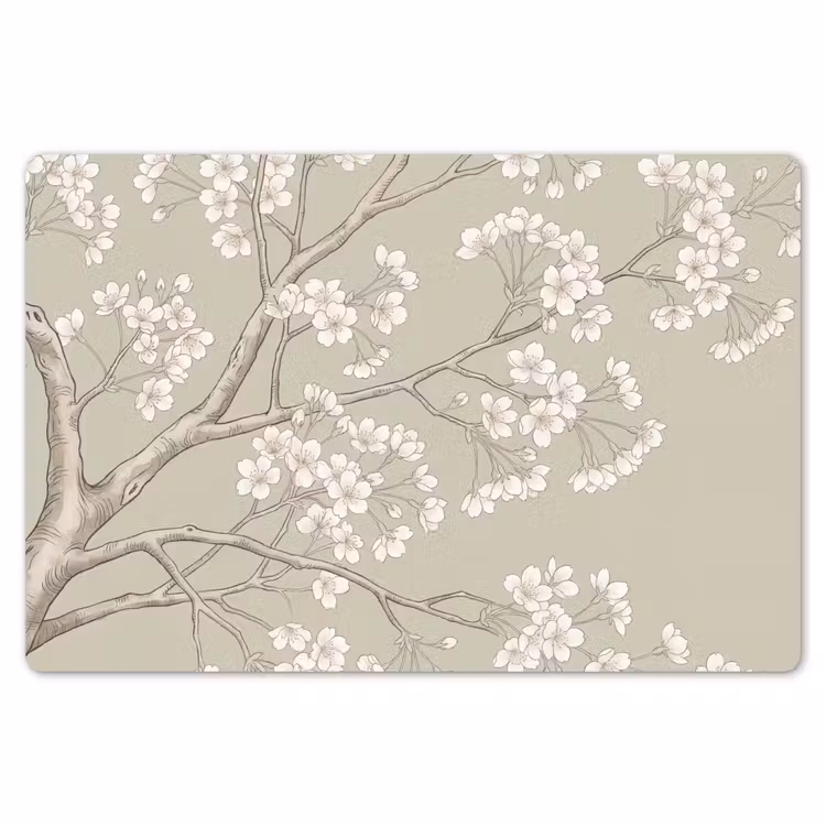 Placemat - 6 stuks - Sereen - Bloesem - Wit — 7