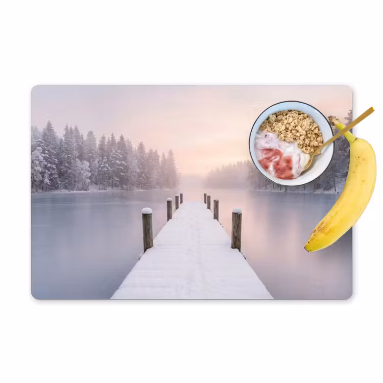 Placemat - 6 stuks - Steiger - Meer - Mist - Winter - Serene — 1