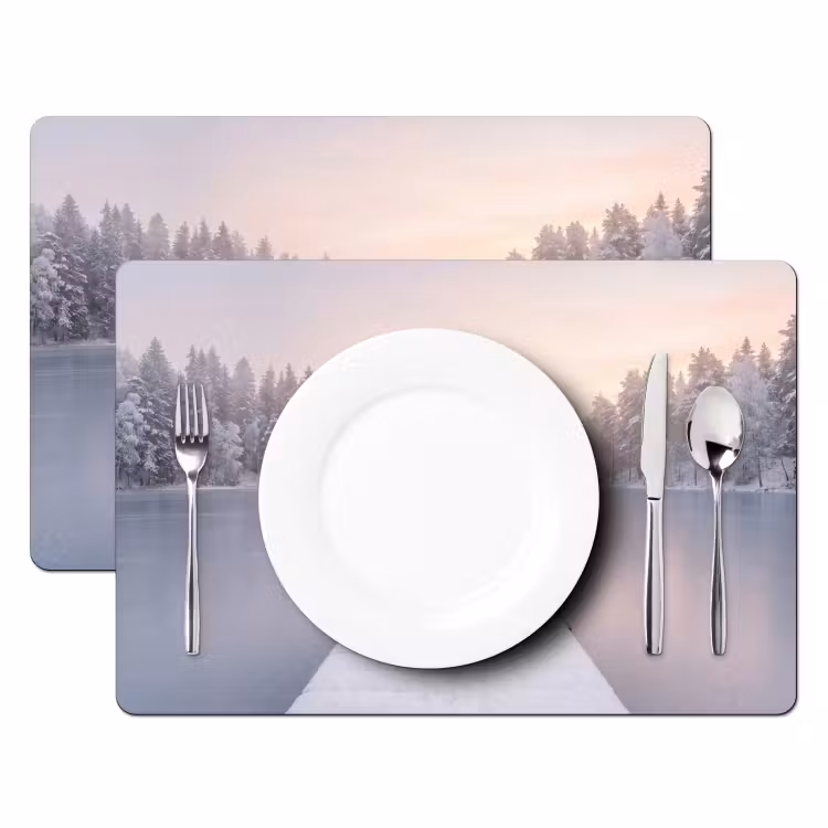 Placemat - 6 stuks - Steiger - Meer - Mist - Winter - Serene — 2