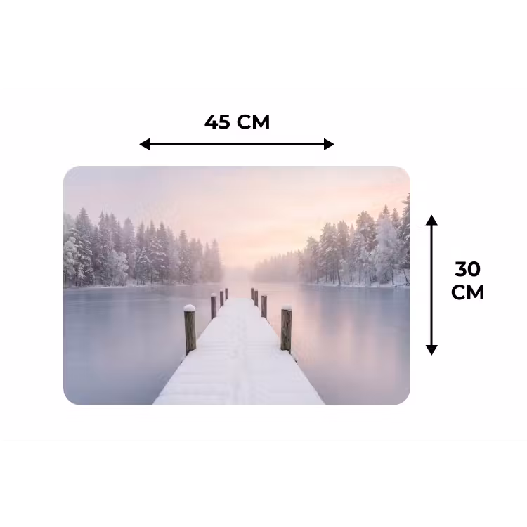 Placemat - 6 stuks - Steiger - Meer - Mist - Winter - Serene — 3