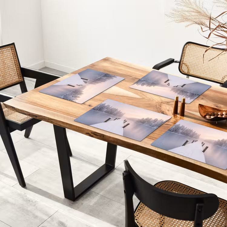 Placemat - 6 stuks - Steiger - Meer - Mist - Winter - Serene — 5