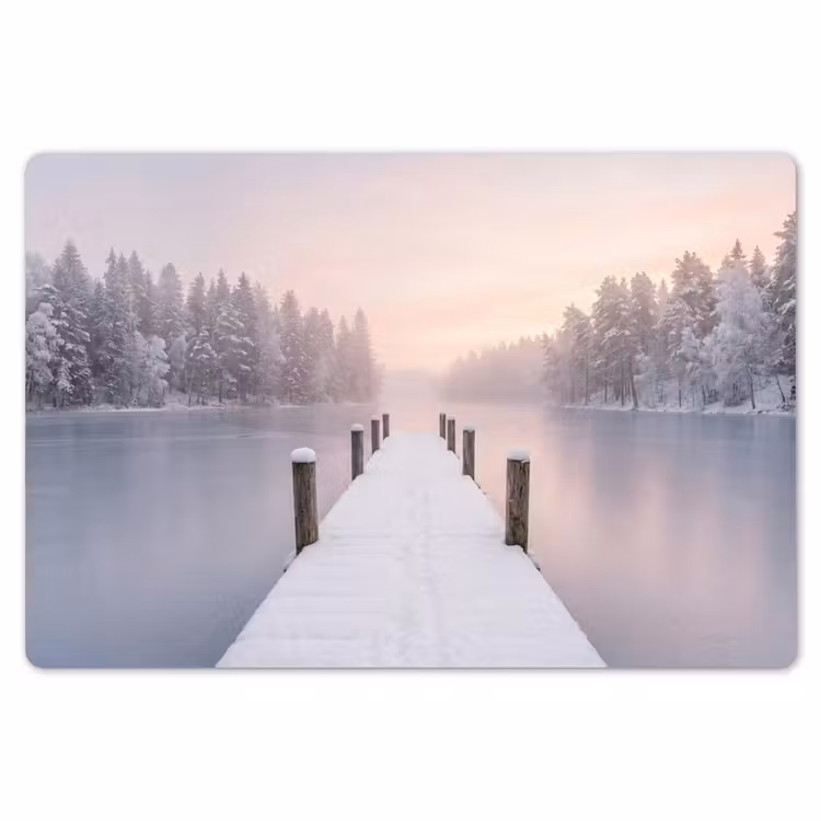 Placemat - 6 stuks - Steiger - Meer - Mist - Winter - Serene — 7
