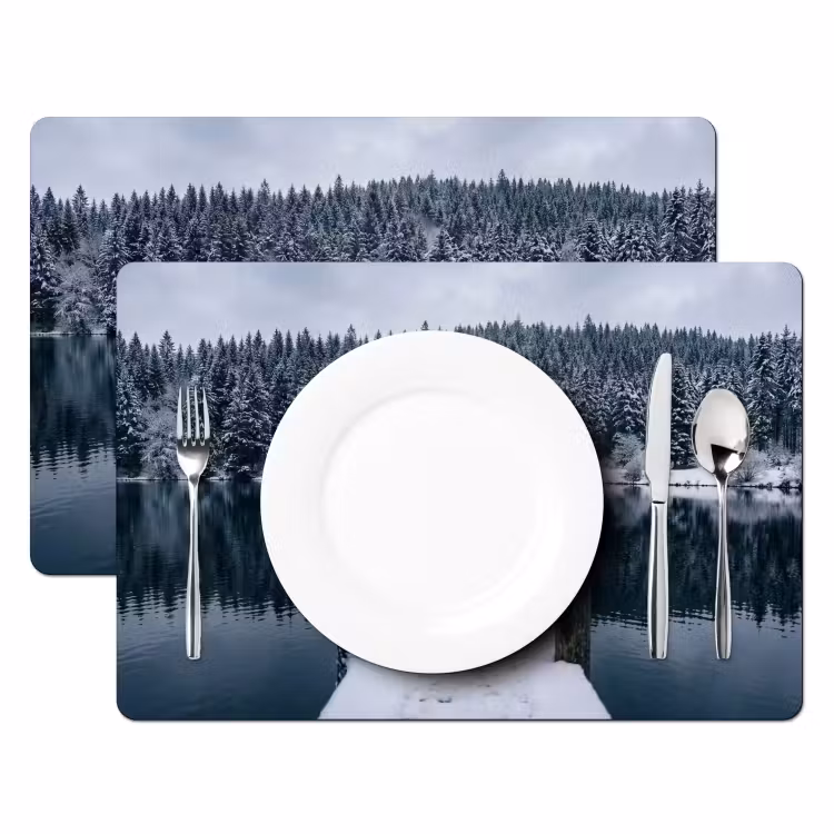Placemat - 6 stuks - Steiger - Meer - Sneeuw - Bergen - Rustgevend — 2