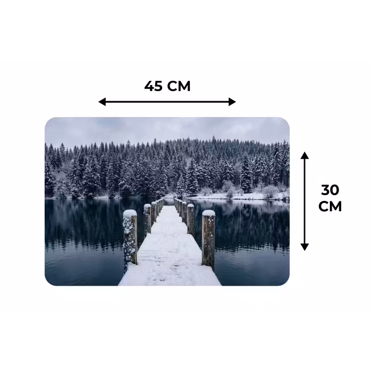 Placemat - 6 stuks - Steiger - Meer - Sneeuw - Bergen - Rustgevend — 3