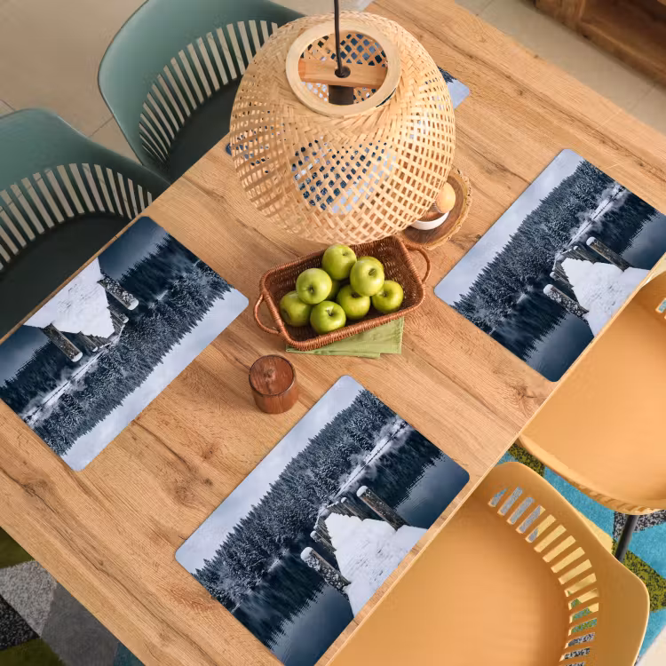 Placemat - 6 stuks - Steiger - Meer - Sneeuw - Bergen - Rustgevend — 6