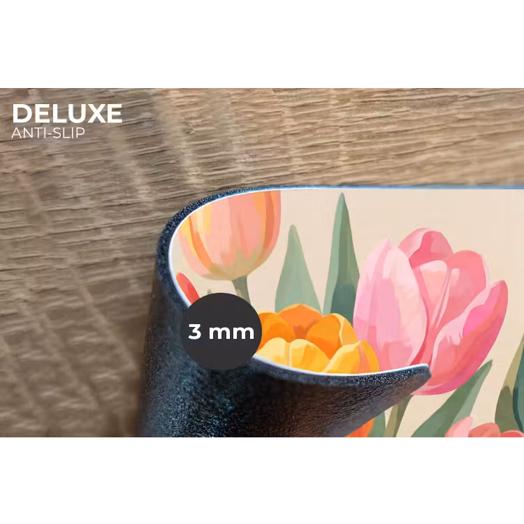 Placemat - 6 stuks - Tulpen - Abstract - Kleurrijk — 4