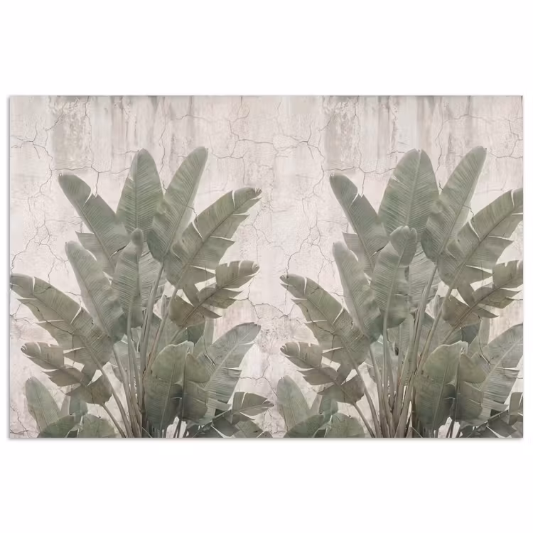 Poster - Bananenbladeren - Beton - Groen — 1