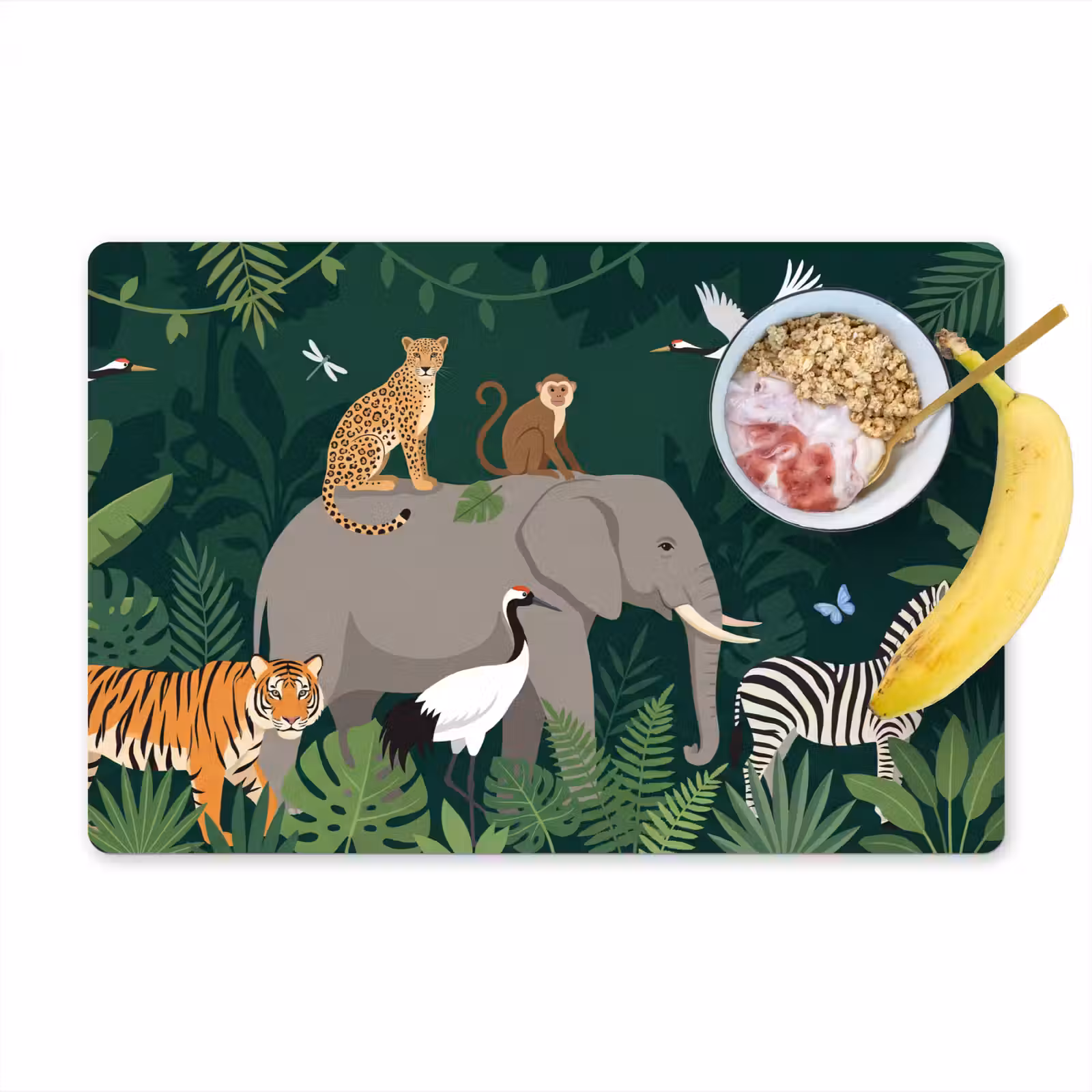 Placemat - 6 stuks - Tropisch - Jungle - Groen — 1