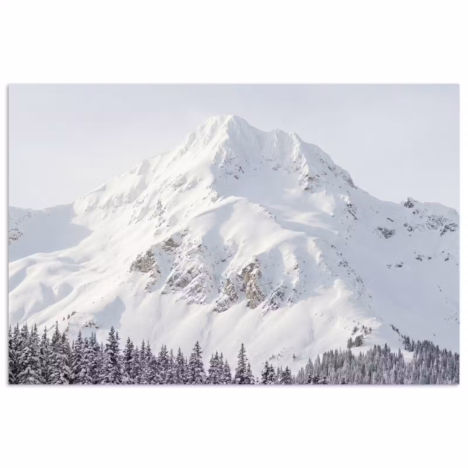 Poster - Berg - Sneeuw - Winter - Natuur - Wit — 1