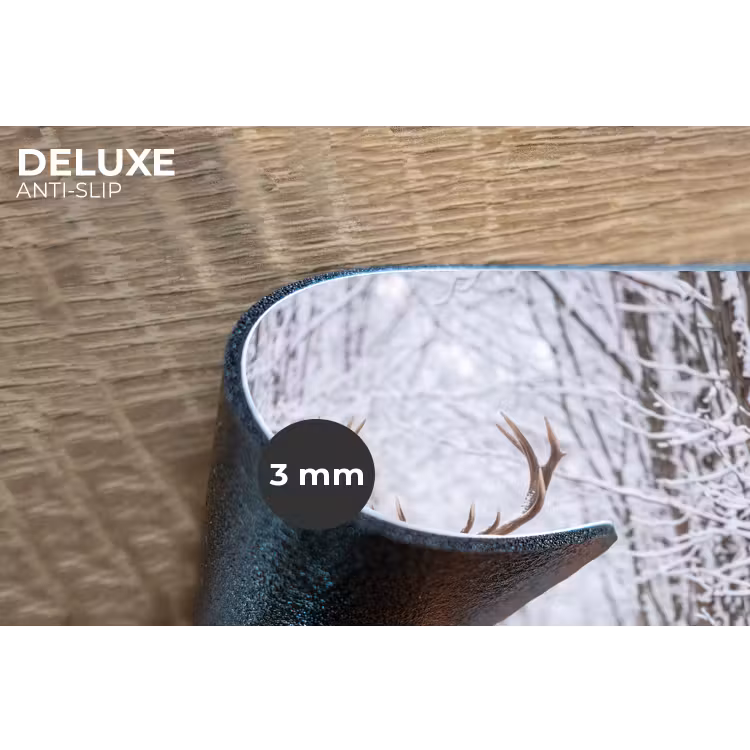 Placemat - 6 stuks - Hert - Winter - Bos - Natuur - Wit — 4