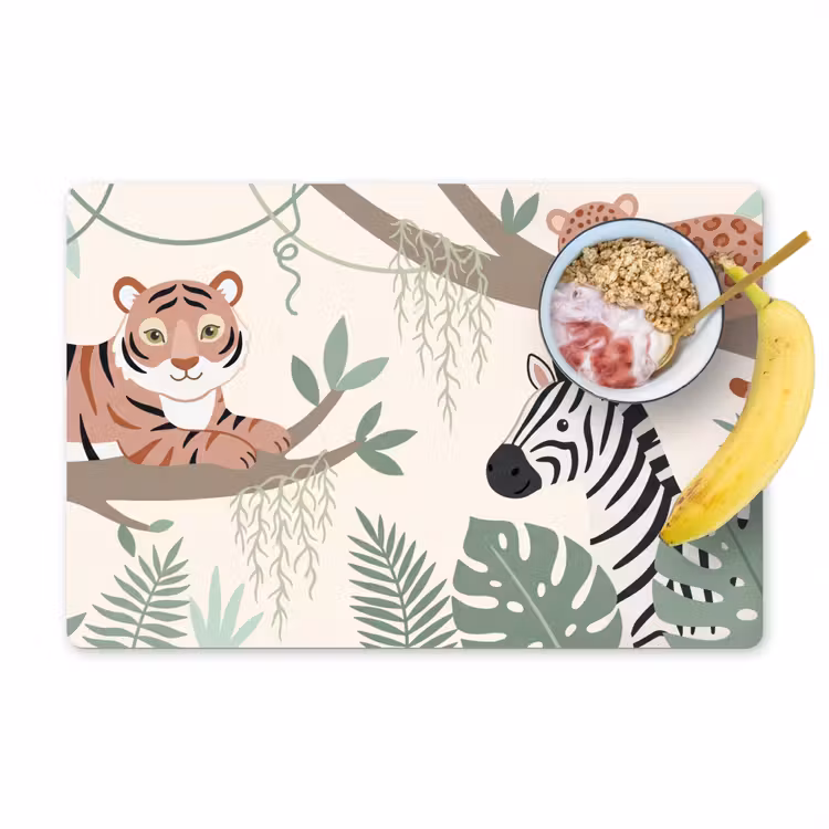 Placemat - 6 stuks - Jungle - Rustiek - Pastel — 1