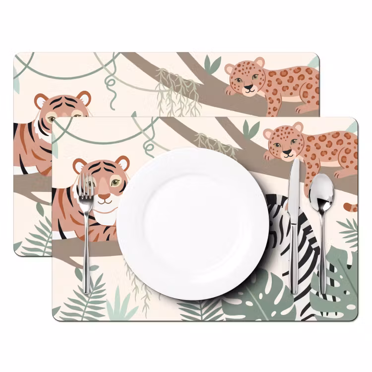 Placemat - 6 stuks - Jungle - Rustiek - Pastel — 2