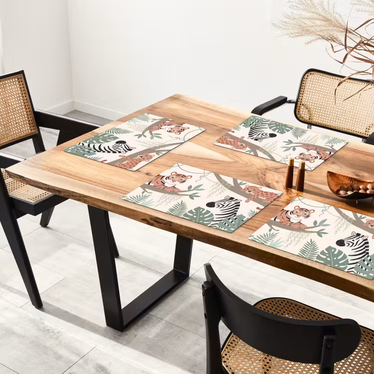 Placemat - 6 stuks - Jungle - Rustiek - Pastel — 5
