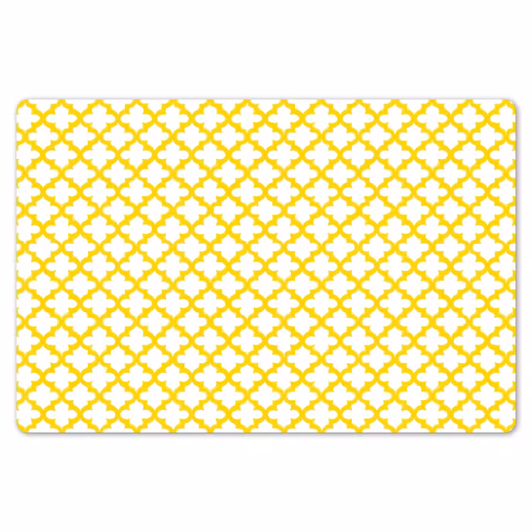 Placemat - 6 stuks - Patroon - Geometrisch - Klassiek - Geel — 7