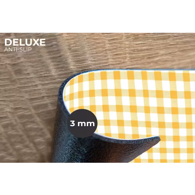 Placemat - 6 stuks - Ruit - Gingham - Klassiek - Geel en Wit — 4