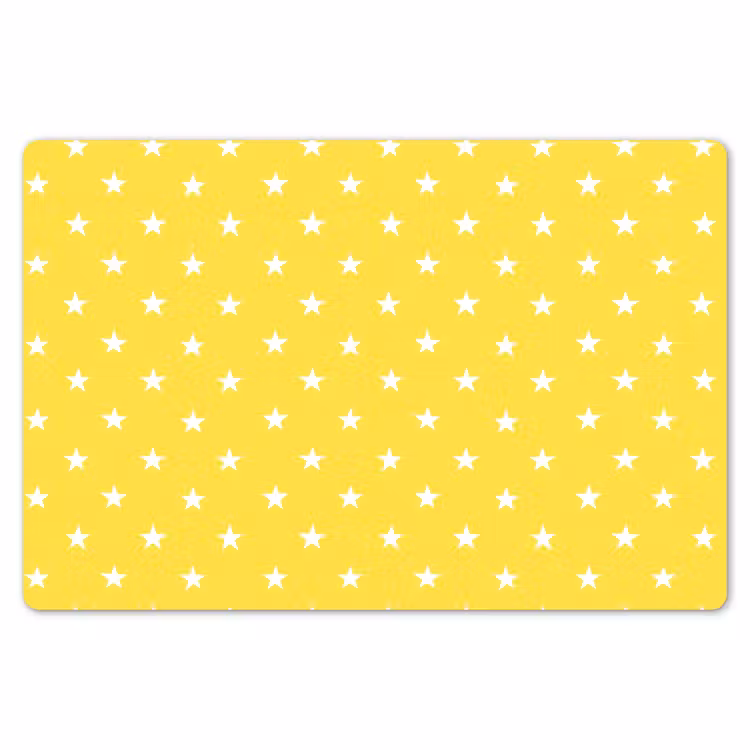 Placemat - 6 stuks - Sterren - Patroon - Minimalistisch - Geel — 7
