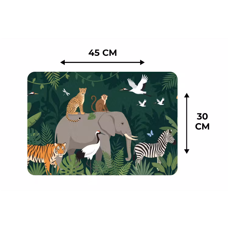 Placemat - 6 stuks - Tropisch - Jungle - Groen — 3
