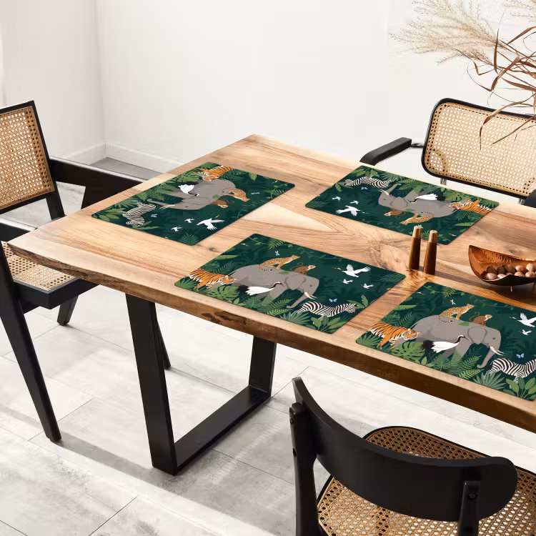 Placemat - 6 stuks - Tropisch - Jungle - Groen — 5