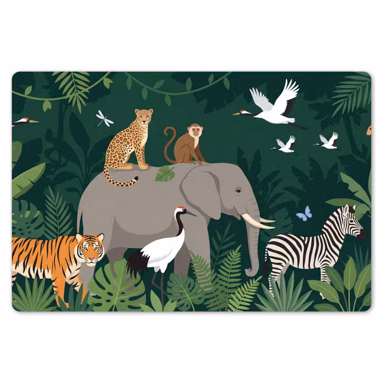 Placemat - 6 stuks - Tropisch - Jungle - Groen — 7