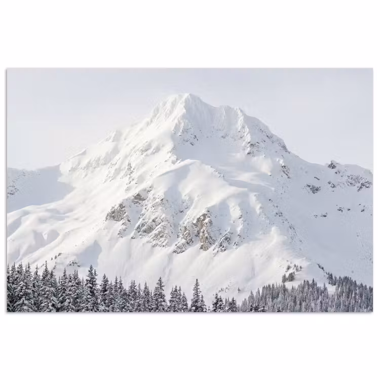 Poster - Berg - Sneeuw - Winter - Natuur - Wit — 1