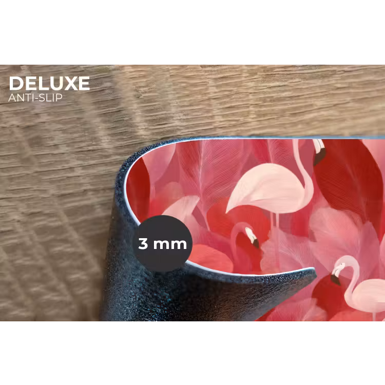 Placemat - 6 stuks - Flamingo - Botanisch - Elegant - Roze - Rood — 4