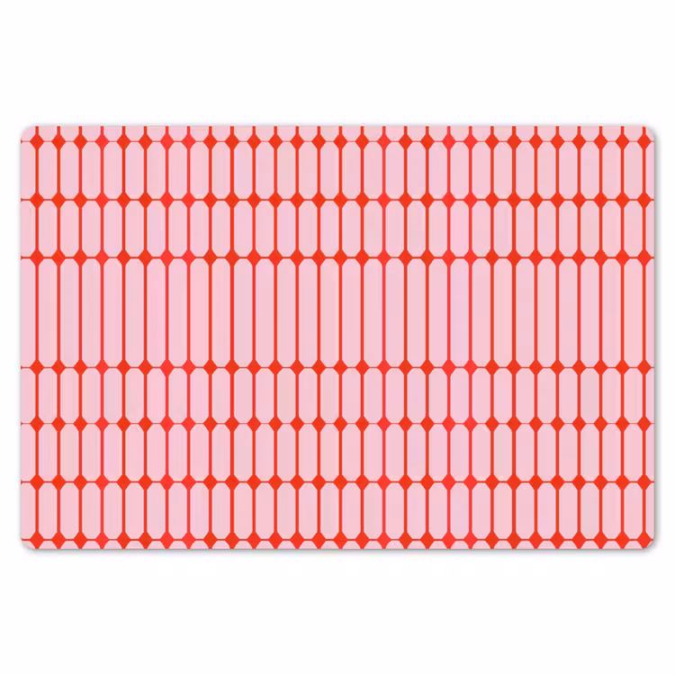 Placemat - 6 stuks - Geometrisch - Minimalistisch - Rood - Roze — 7