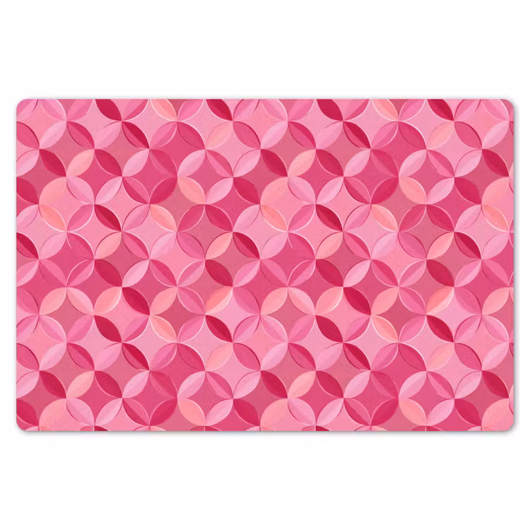 Placemat - 6 stuks - Geometrisch - Mozaïek - Modern - Roze — 7