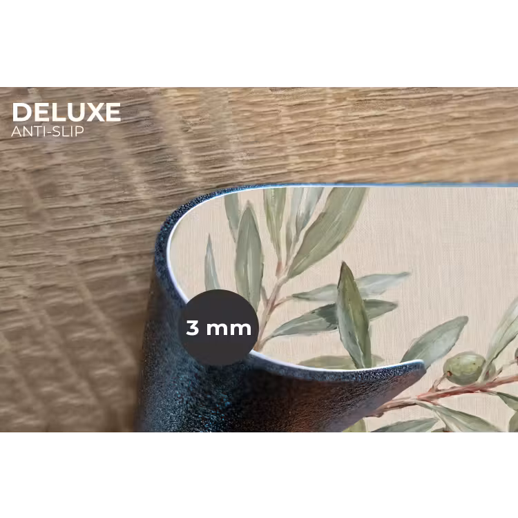 Placemat - 6 stuks - Olijftak - Bladeren - Natuur - Groen - Beige — 4