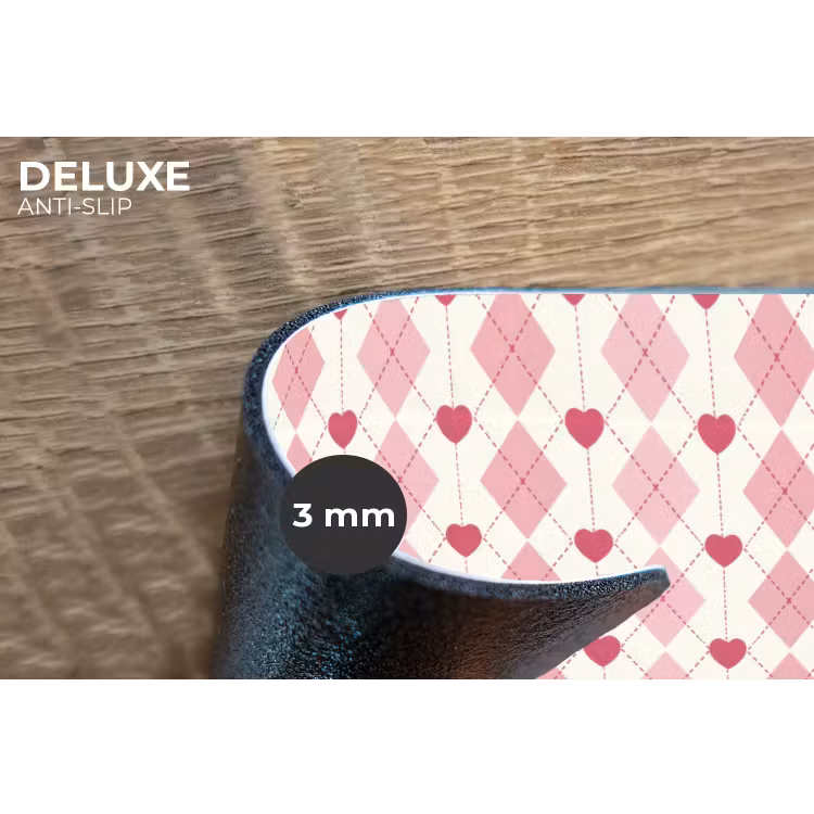 Placemat - 6 stuks - Ruiten - Klassiek - Roze - Wit — 4
