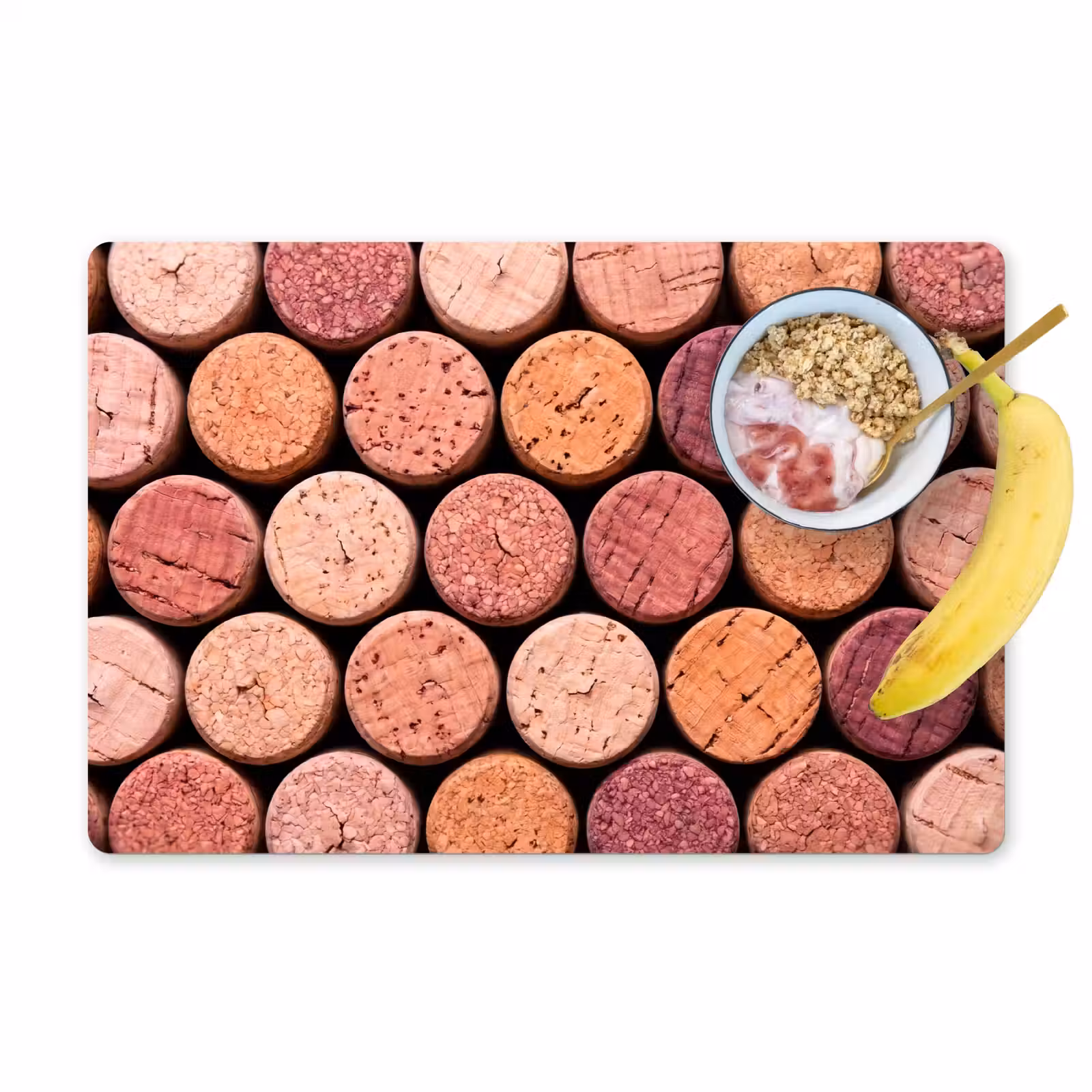 Placemat - 6 stuks - Kurk - Patroon - Abstract - Modern - Rood — 1