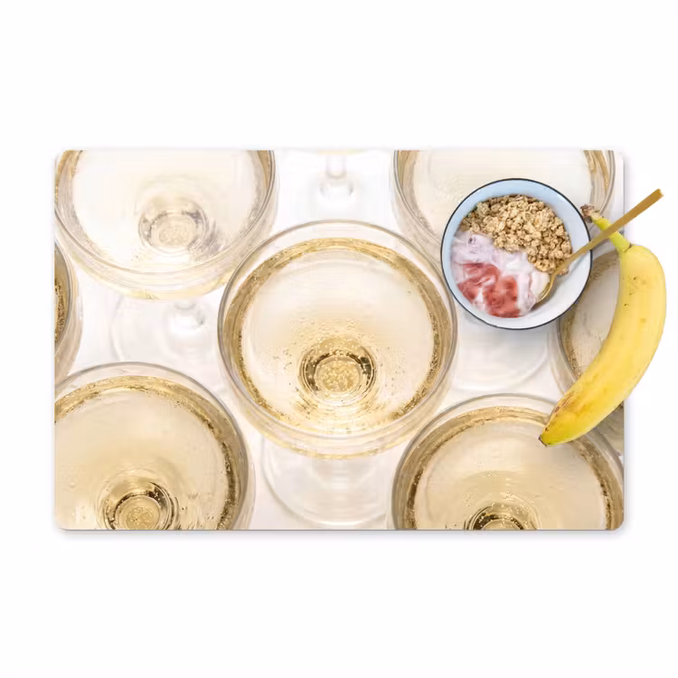 Placemat - 6 stuks - Drank - Glazen - Feest - Goud — 1