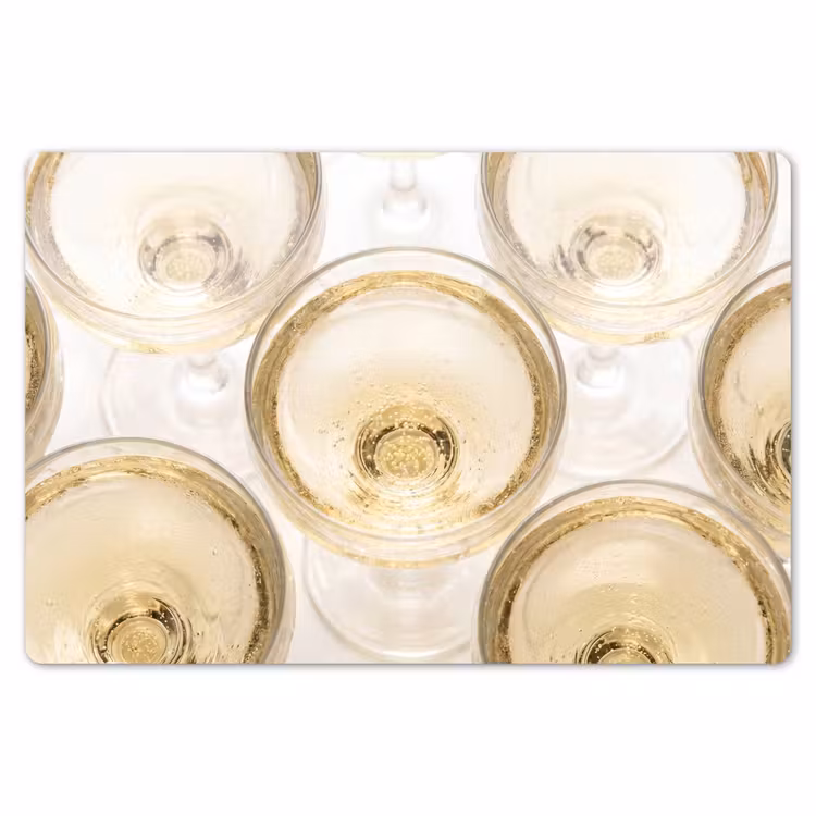 Placemat - 6 stuks - Drank - Glazen - Feest - Goud — 7