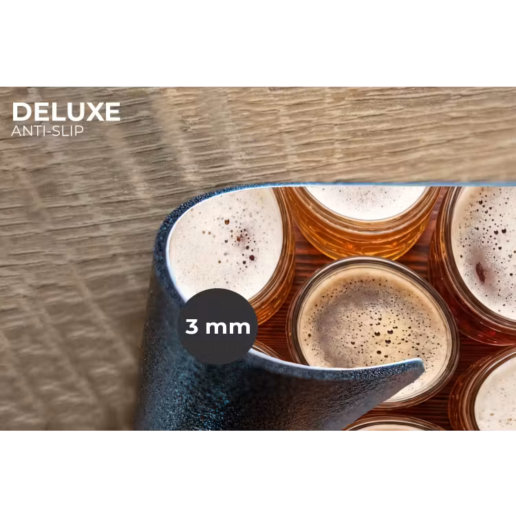 Placemat - 6 stuks - Eten - Glazen - Drank - Patroon - Bruin — 4