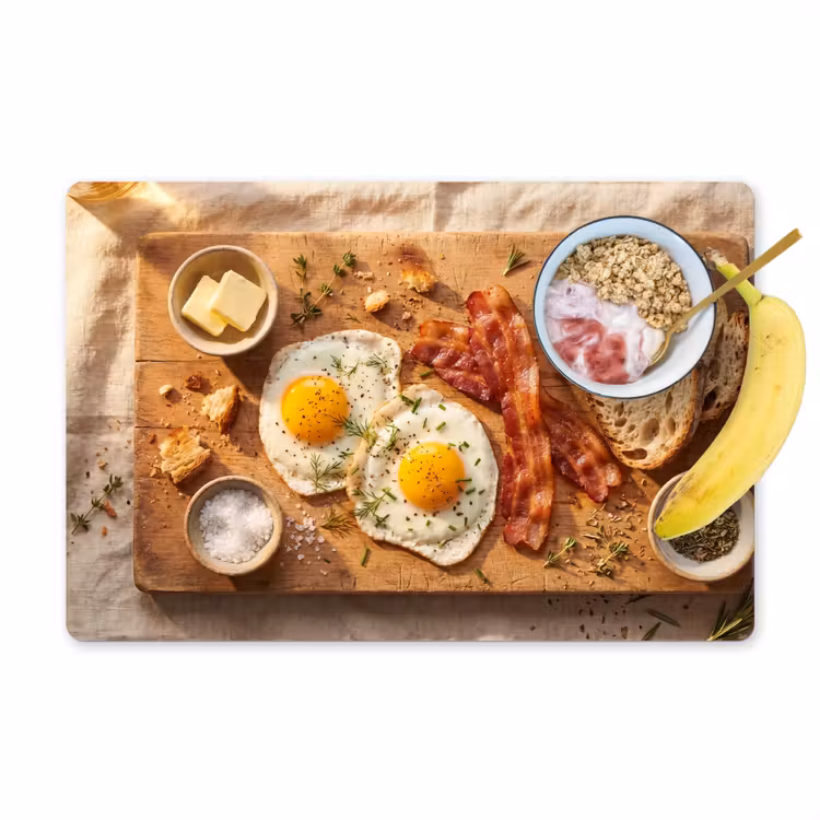 Placemat - 6 stuks - Eten - Ontbijt - Hout - Rustiek - Geel — 1