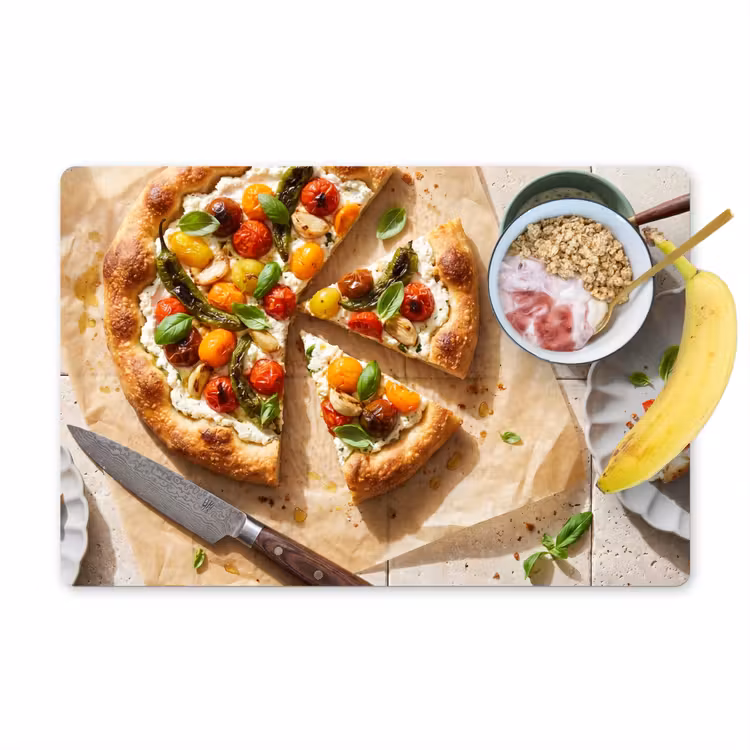 Placemat - 6 stuks - Eten - Tomaten - Basilicum - Maaltijd - Vers — 1