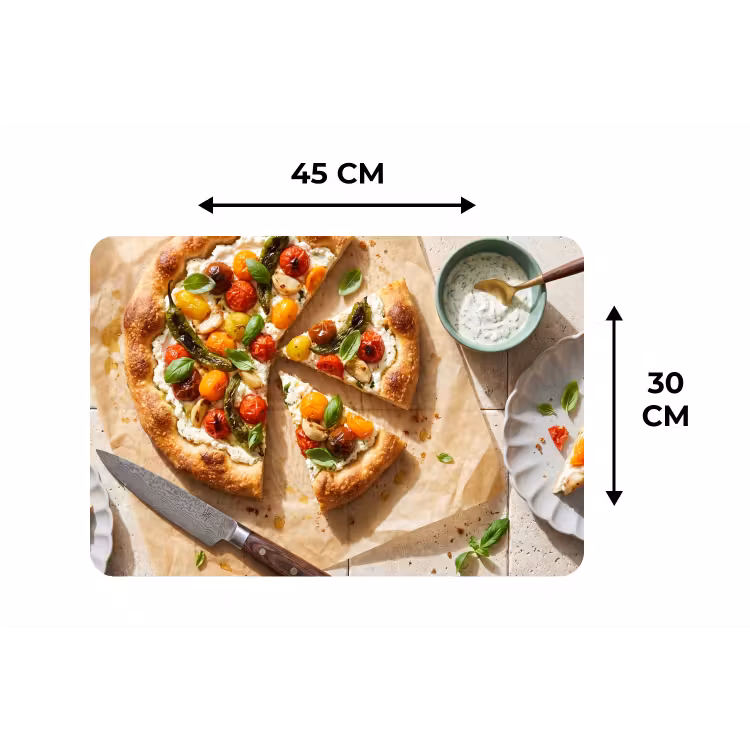 Placemat - 6 stuks - Eten - Tomaten - Basilicum - Maaltijd - Vers — 3