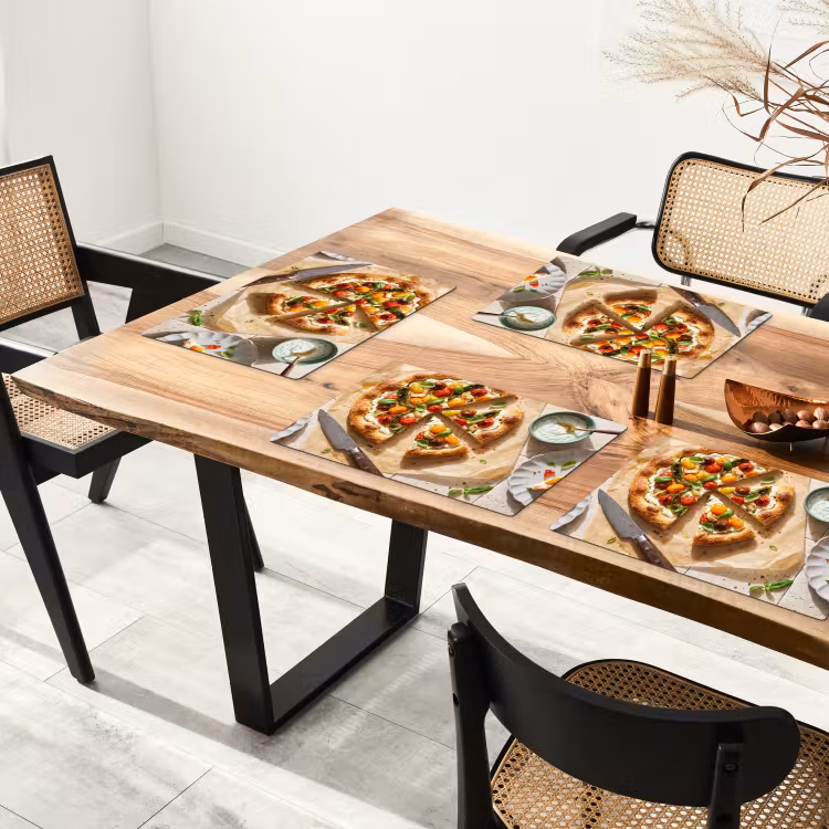 Placemat - 6 stuks - Eten - Tomaten - Basilicum - Maaltijd - Vers — 5