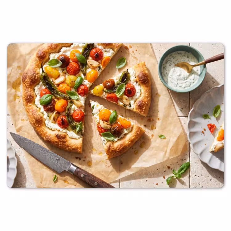 Placemat - 6 stuks - Eten - Tomaten - Basilicum - Maaltijd - Vers — 7