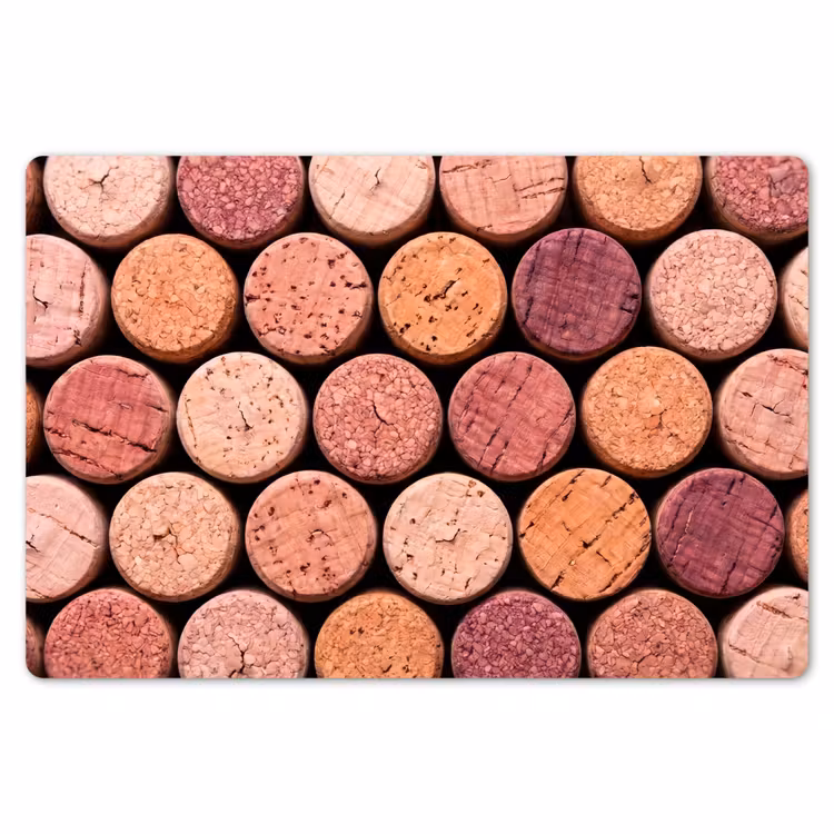 Placemat - 6 stuks - Kurk - Patroon - Abstract - Modern - Rood — 7