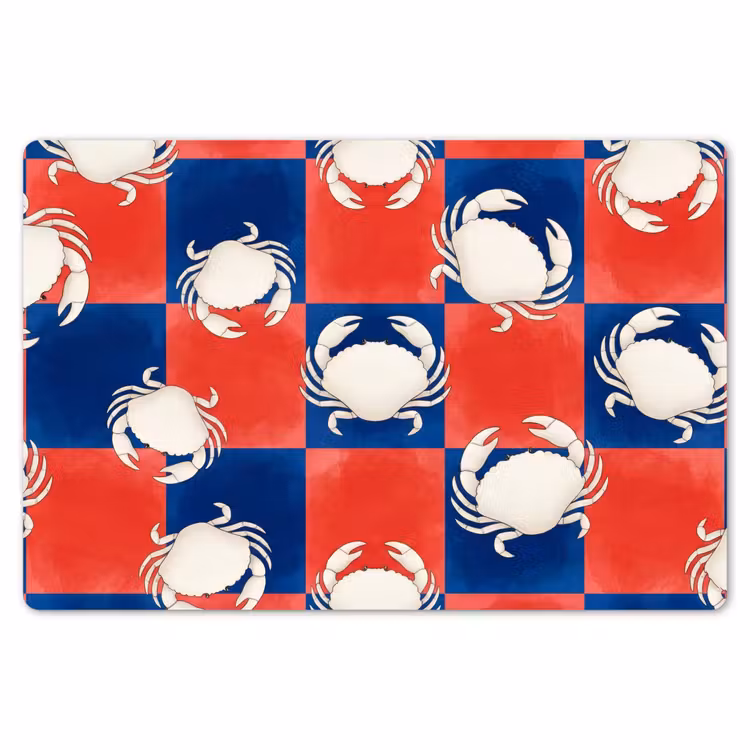 Placemat - 6 stuks - Patroon - Zeeleven - Rood - Blauw - Abstract — 7