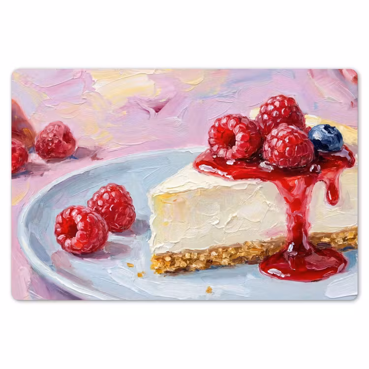 Placemat - 6 stuks - Eten - Cheesecake - Bessen - Abstract - Roze — 7