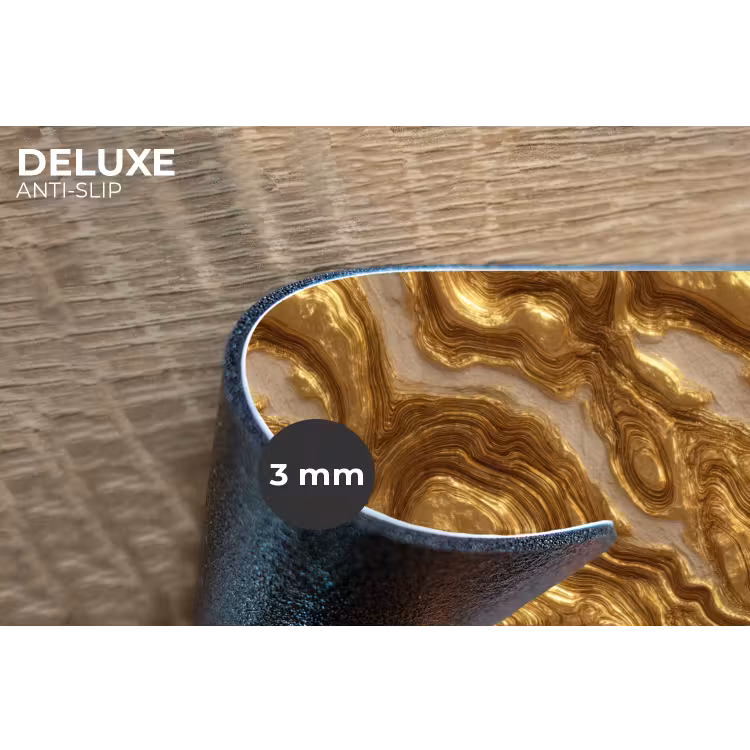 Placemat - 6 stuks - Golven - Organisch - Goud - Crème — 4