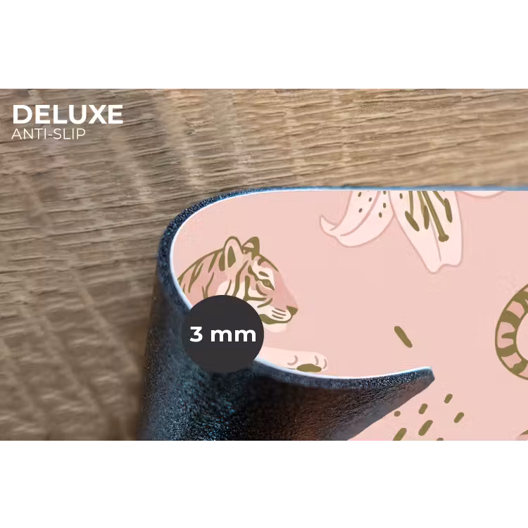 Placemat - 6 stuks - Kat - Springend - Bloemen - Abstract - Roze — 4