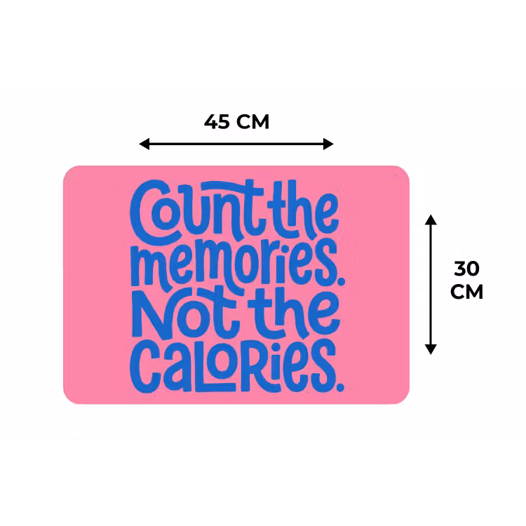 Placemat - 6 stuks - Memories - Roze - Blauw - Quote — 3