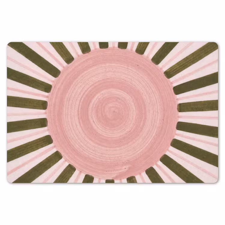 Placemat - 6 stuks - Patroon - Cirkel - Stralen - Abstract - Roze — 7
