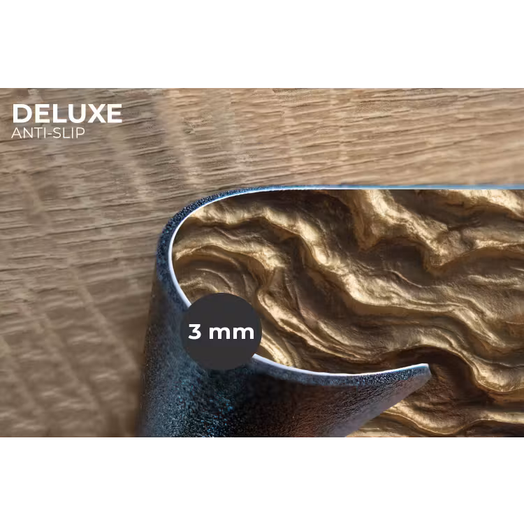 Placemat - 6 stuks - Reliëf - Golven - Abstract - Bronsgoud — 4