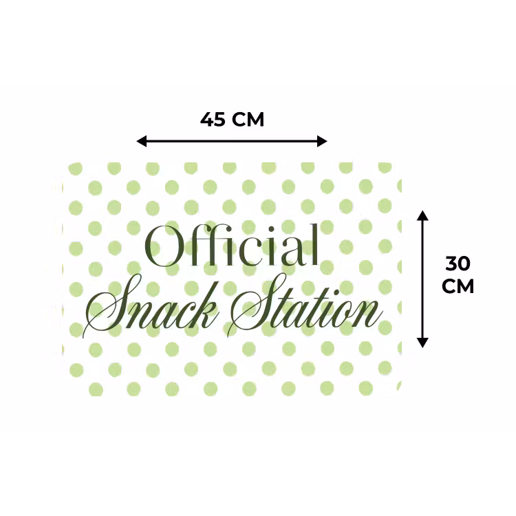 Placemat - 6 stuks - Snack Station - Groen - Stippen — 3