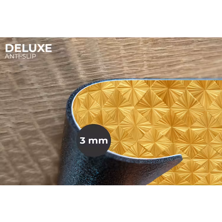 Placemat - 6 stuks - Tegels - Geometrisch - Reliëf - Goud — 4