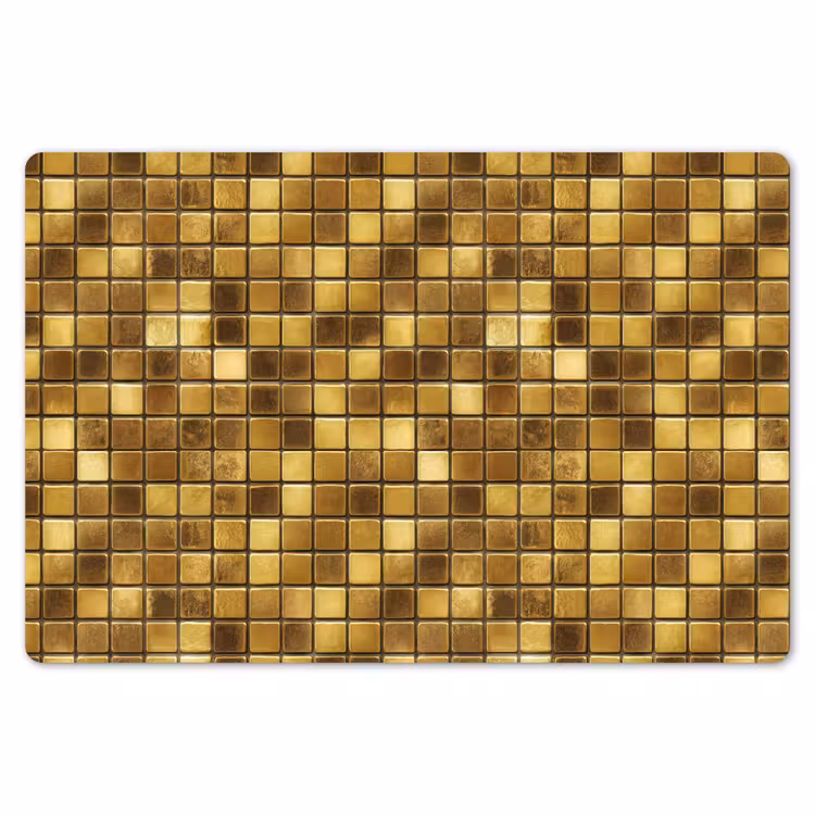 Placemat - 6 stuks - Tegels - Mozaïek - Luxe - Warm Goud — 7
