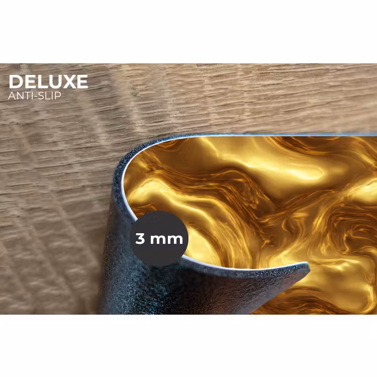 Placemat - 6 stuks - Textuur - Vloeibaar - Organisch - Goud — 4